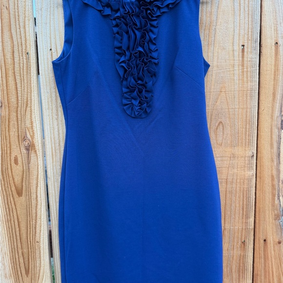 Trina Turk Dresses & Skirts - Trina Turk navy Blue Ruffled Mini Dress